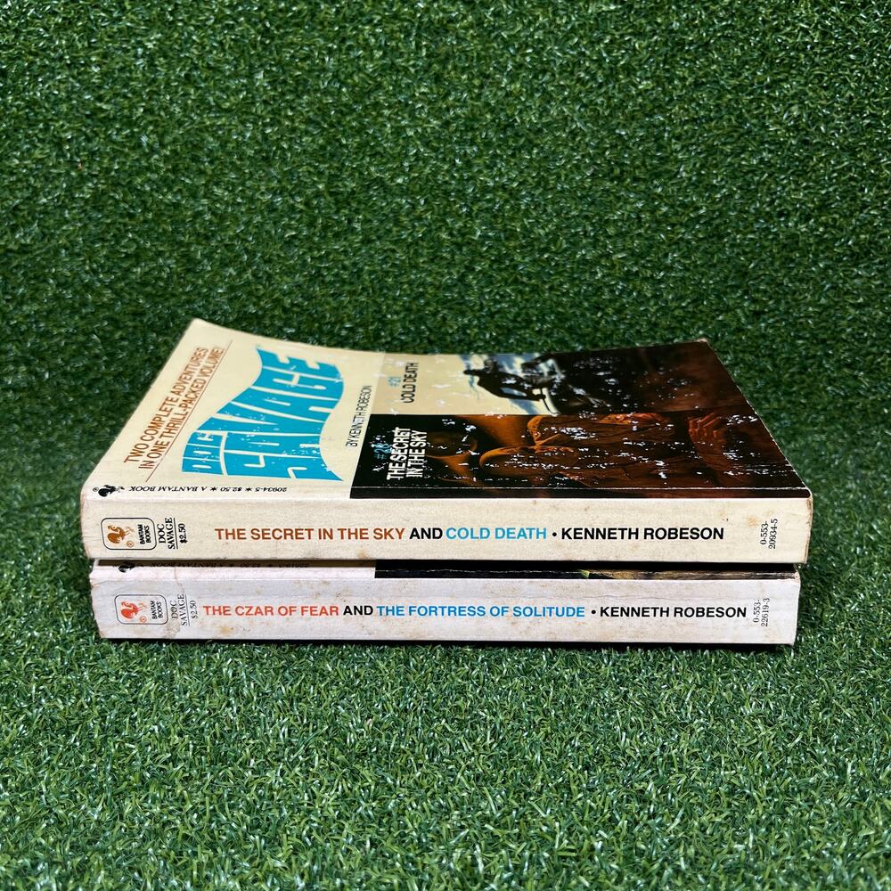 Doc Savage Double Novels by Kenneth Robeson Lot of 2 Bantam Books